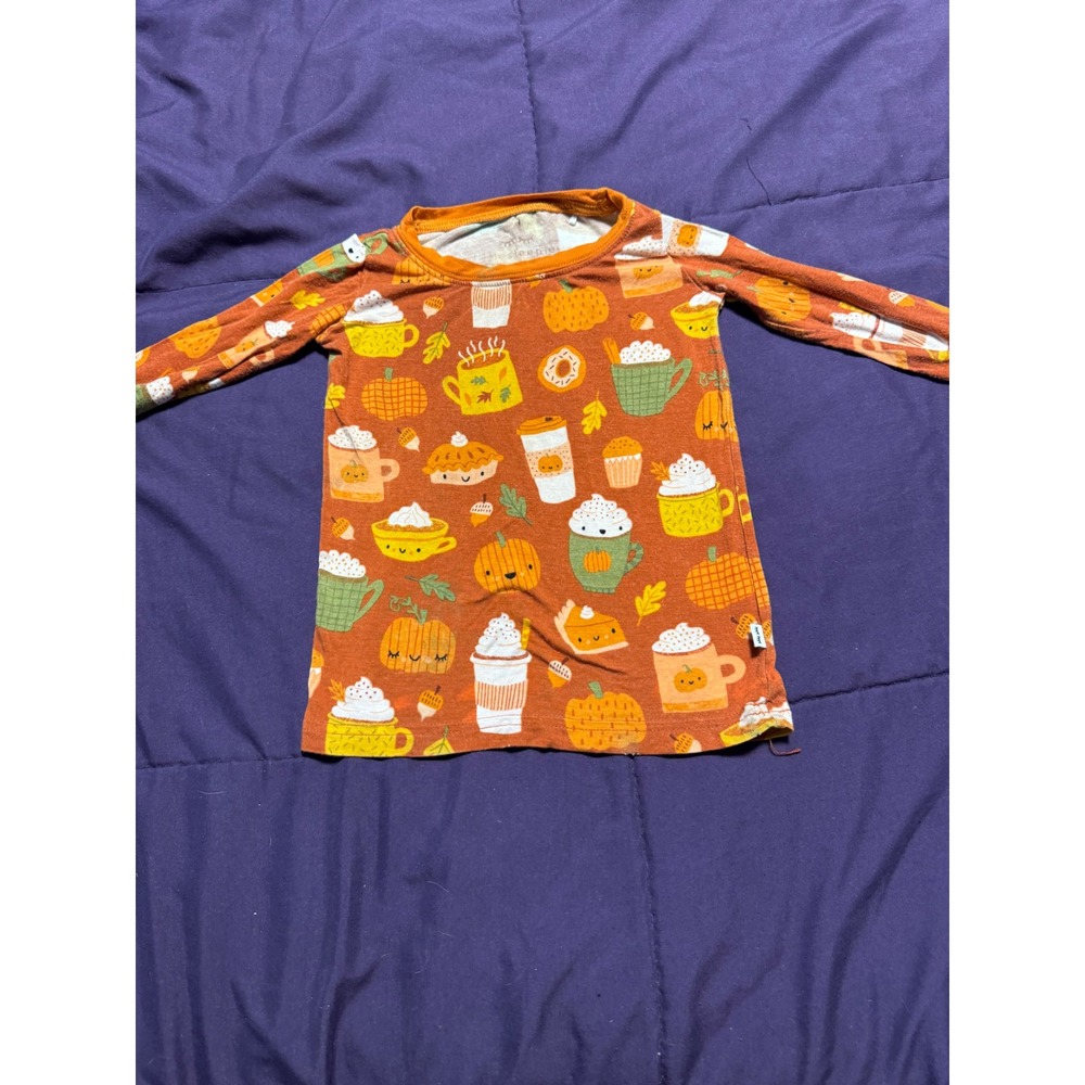 Little Sleepies Pumpkin Spice Bamboo Pajama Top Orange 12-18 Months